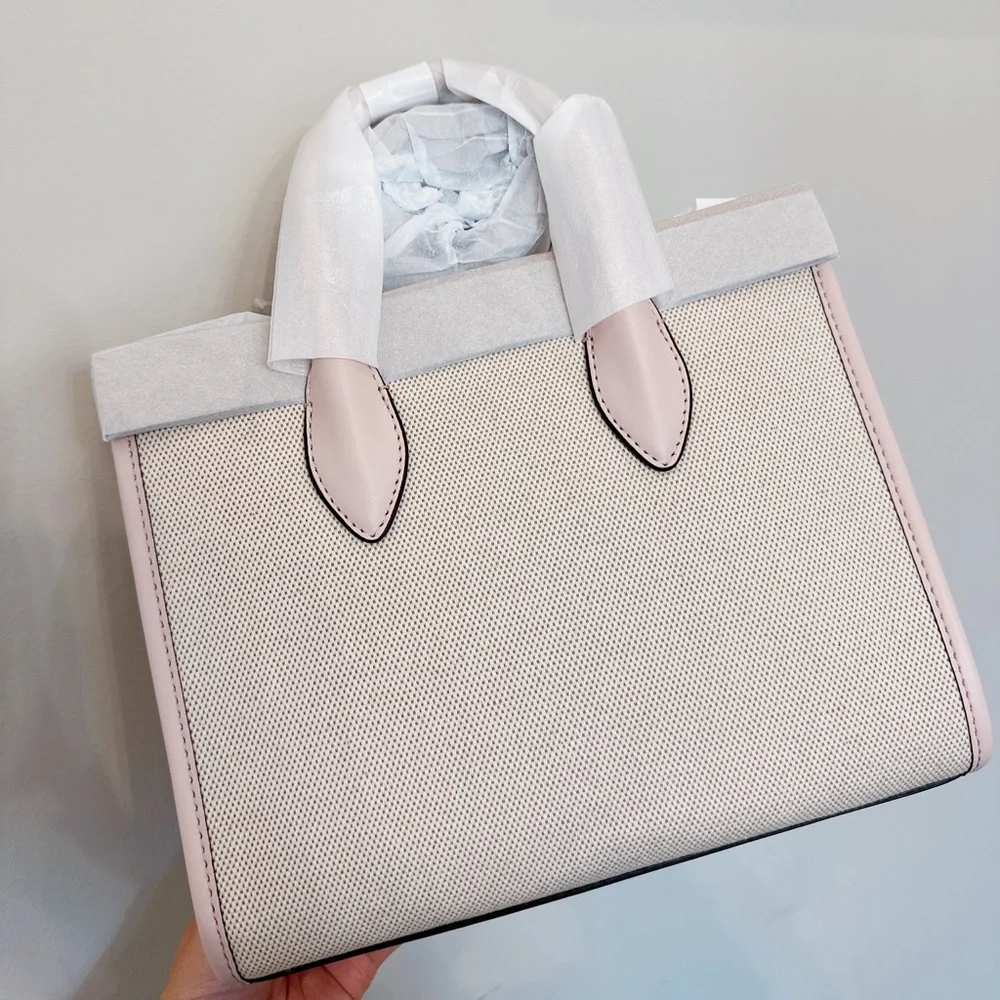 NWT Michael Kors  Mirella Small Shopper Top Zip Crossbody Bag Powder Blush Pink